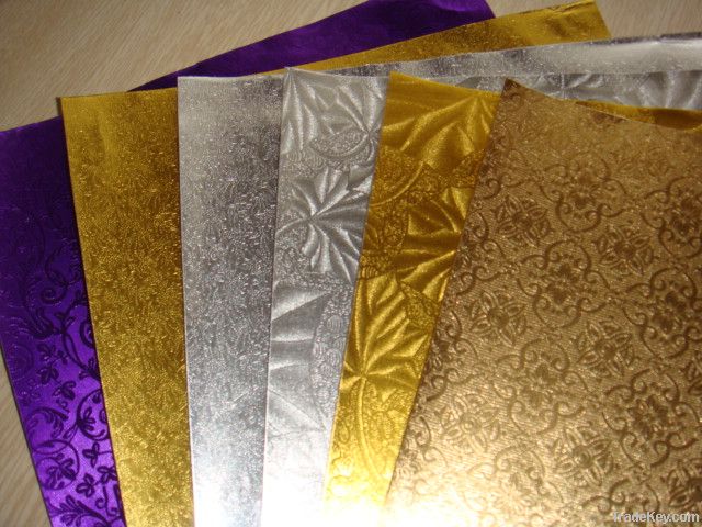 embossing metallic paper