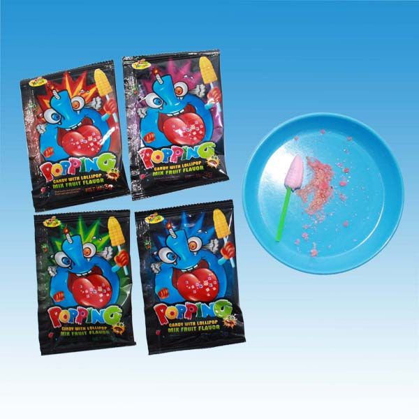 1.5g Corn lollipop+1.2g popping candy