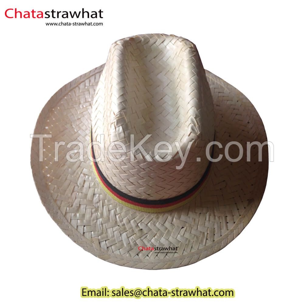 Palm leaf straw hats