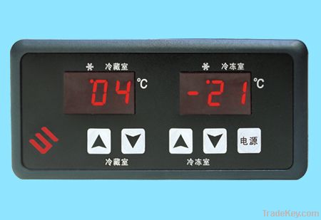 Temperature controller with double displays