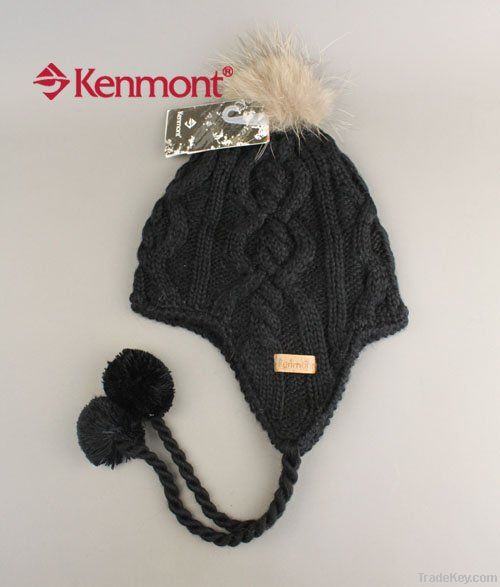 Hand Knit Earflap Beanie Cap