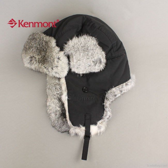 Wind&Water Proof Trapper Hat, Rabbit Fur