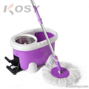 Microfiber floor cleaning spin mop