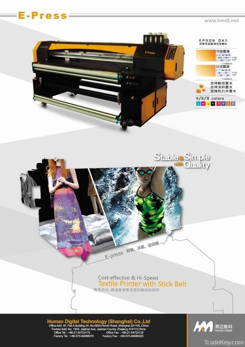 Belt digital textile printer