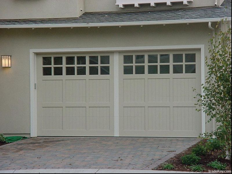 Automatic lift wood garage door