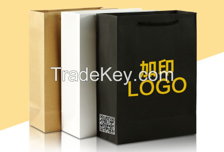 customized logo printing craft paper bags for garments