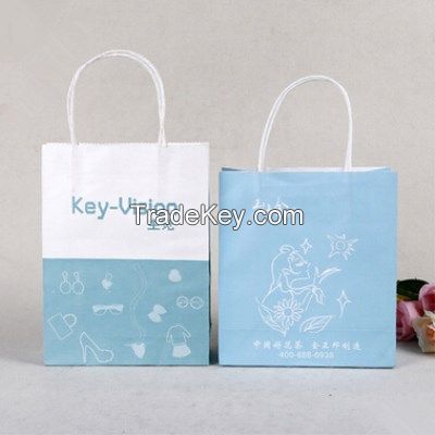 customized logo printing paper shopping bags