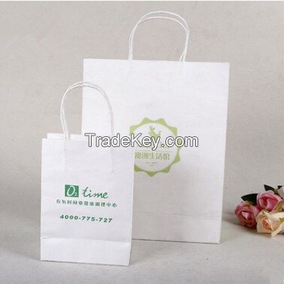 customized logo printing paper advertising bags hot stamping