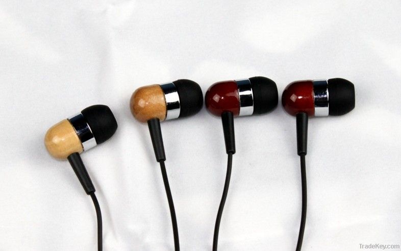 wood mobilephone earphone