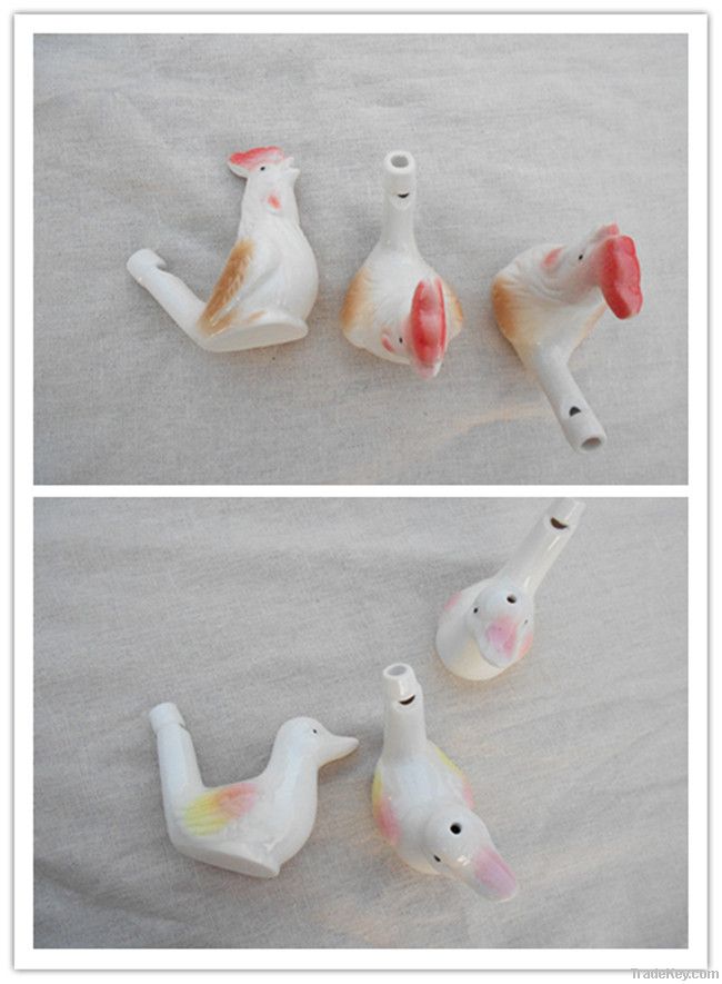 clay bird, ceramic bird whistle water bpeacock ird whistle