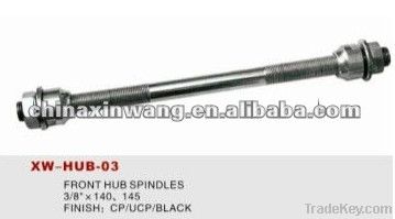 bicycle hub spindle with steel