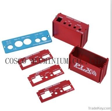 Aluminium box with anodizing and cover plates