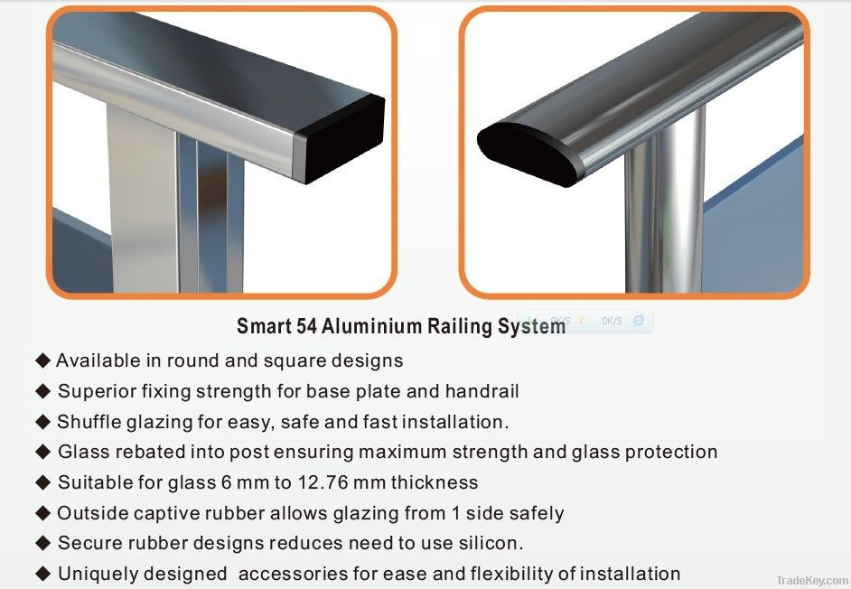 Aluminium guard rail series