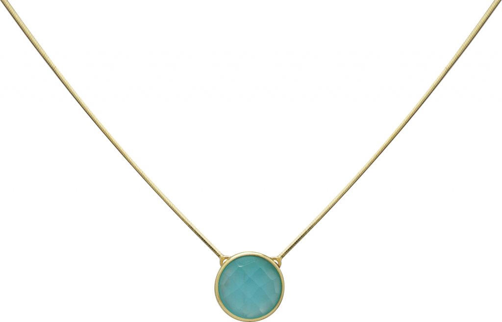 Brazilian Necklaces, with natural stone, GOLD PLATED