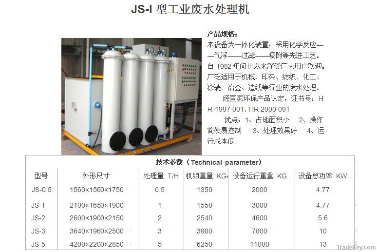 Wastewater Treatment Equipment (JS2) sewage treatment equipment