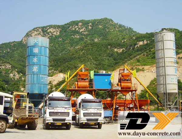 Hopper Lift Concrete Mixing Plant