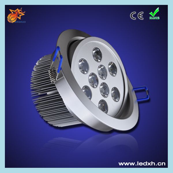 high lumen round 9w led drop ceiling light fixture