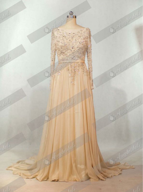 01183 Real picture crystal diamond elie saab evening dress 2014 turkish evening dress