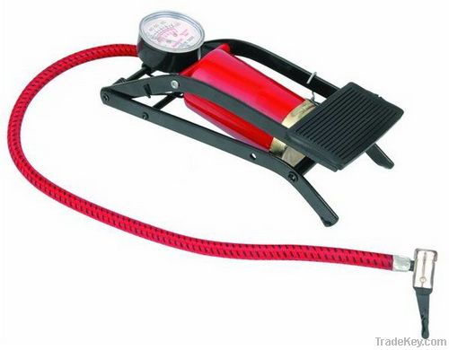 Single Barrel Foot Pump with 90d Gauge