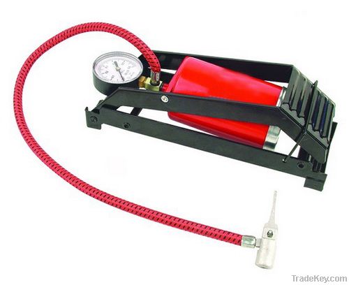 big tube high pressure foot pump with gauge