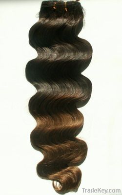 Human hair weft