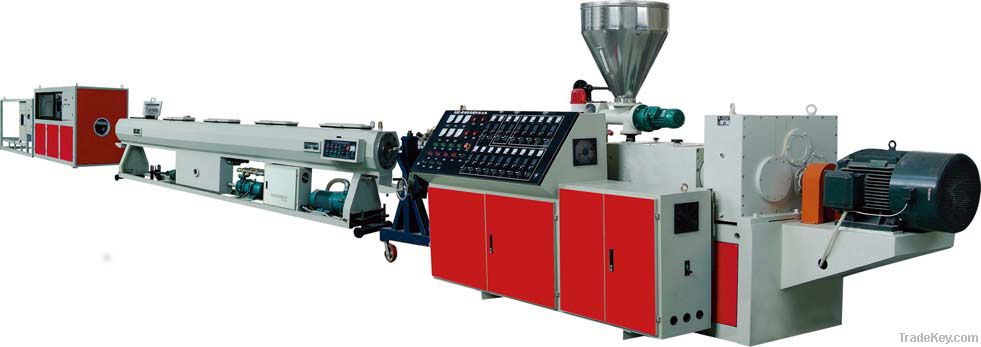 Plastic pipe production line