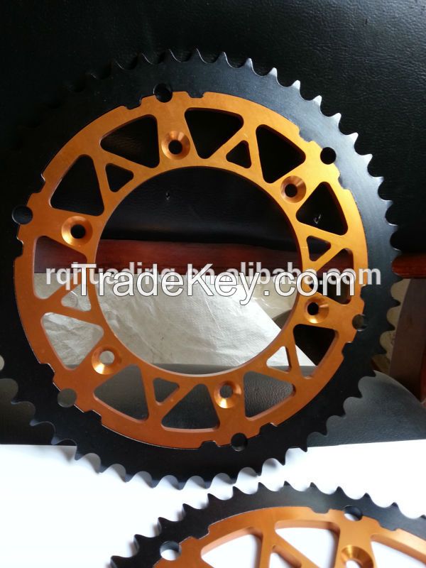 Customization CNC Machined Aluminum Anodized Motorcycle Rear Sprocket