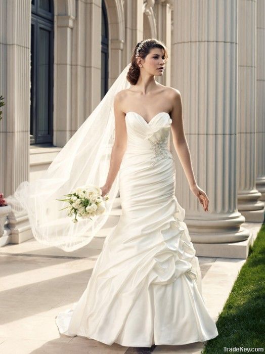 Sweetheart Ruffle Beading Floor LengthMermaid Wedding Dress CB2092