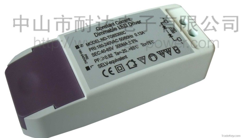 LED dimming drive power 12-20W 40-65VDC 300MA