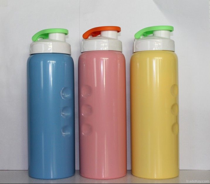 Single wall stainless sports water bottle