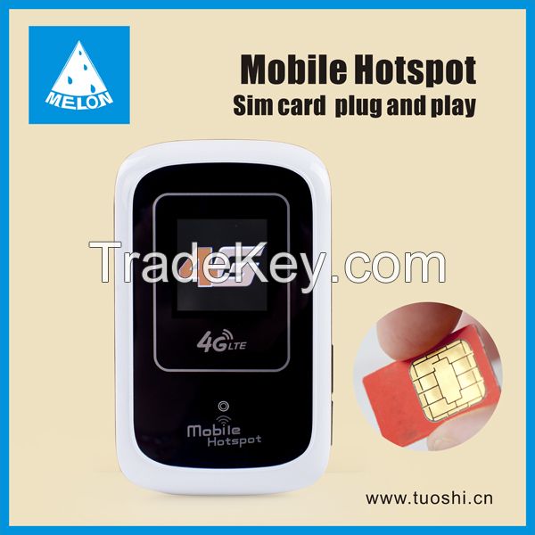 4G LTE mobile wifi hotspot with sim card slot