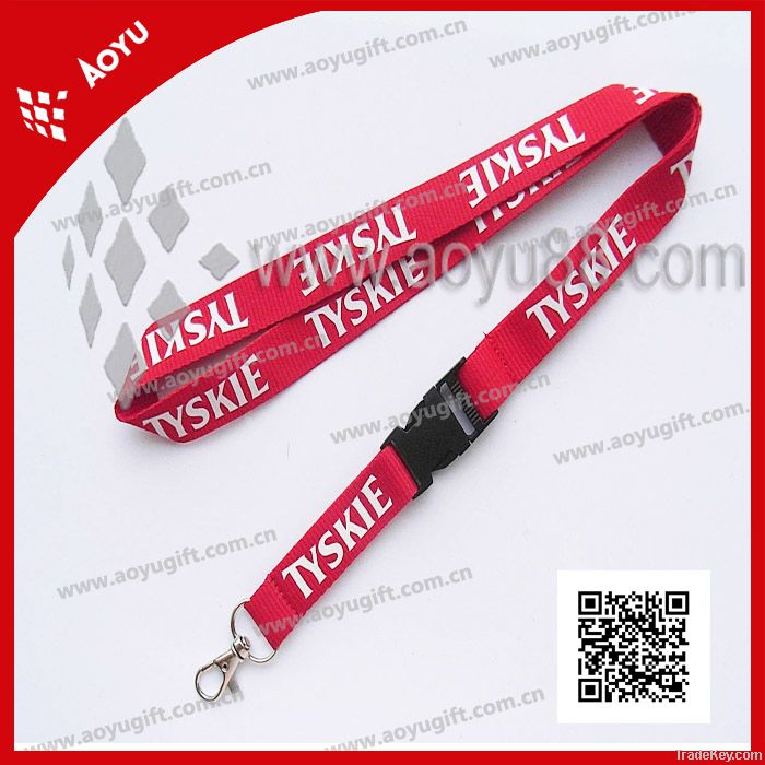 silk screen printed lanyard with metal hook