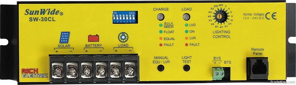 SunWide solar charger with load / light control