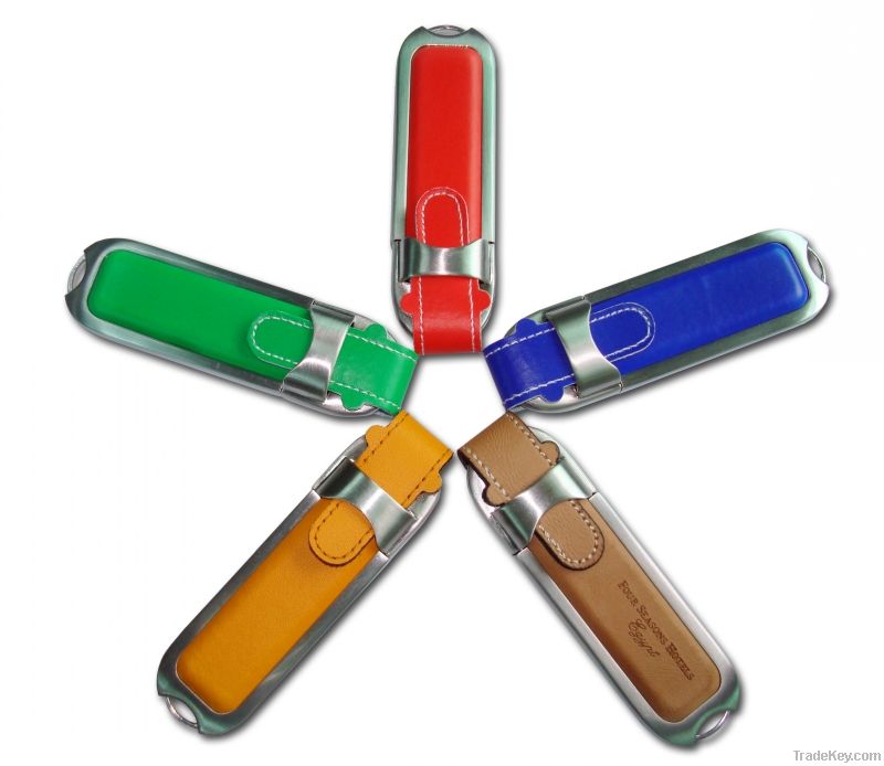 leather promotional usb drives