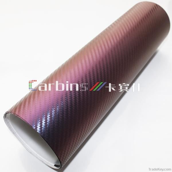 Chameleon carbon fiber vinyl sticker, 3D carbon fiber vinyl film