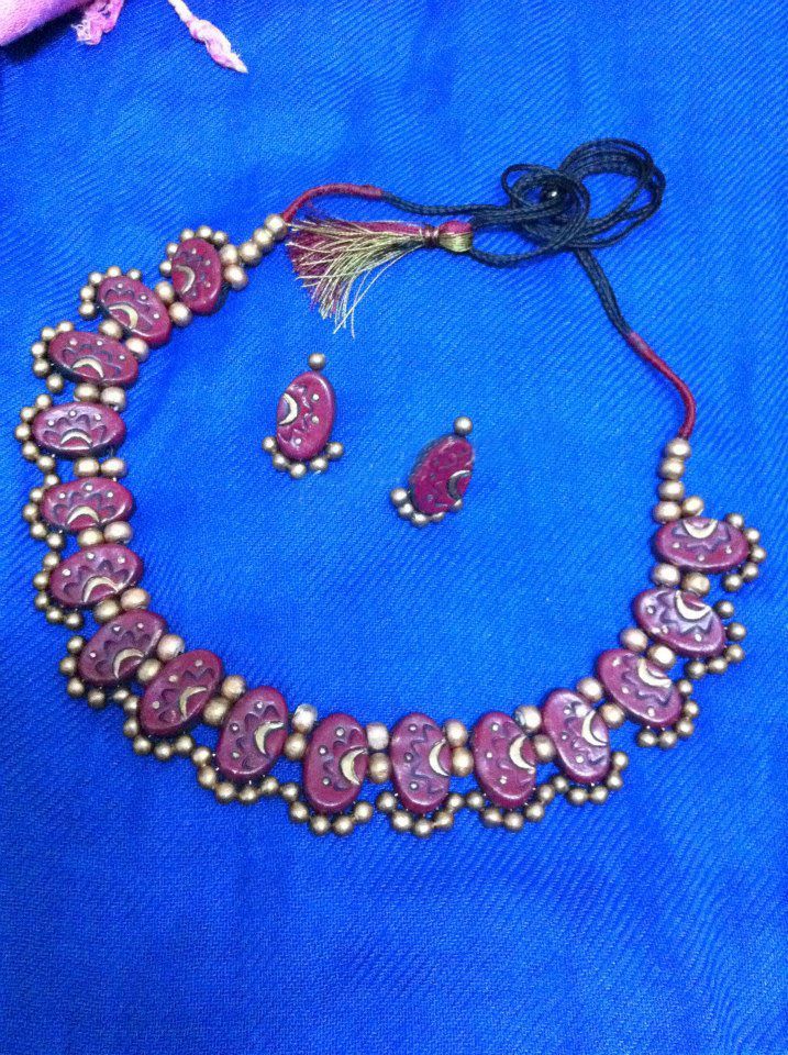 Terracotta necklace set