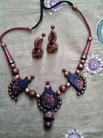 Terracotta necklace set