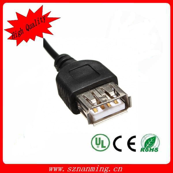 3.5mm to usb female cable adapter audio aux Jack Male Charging Cable