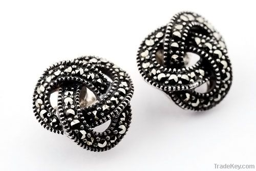 Spiral marcasite earing