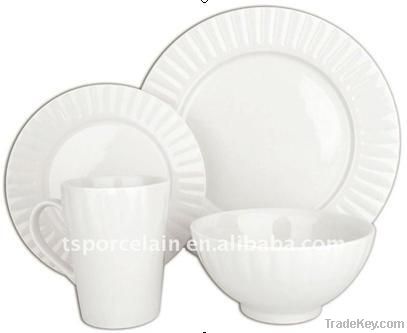 20pcs porcelain round EMB dinner set