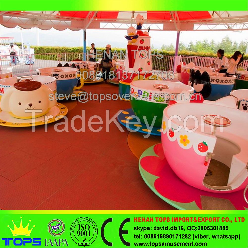 HENAN TOPS Amusement coffee cup rides\ tea cup rides for sale