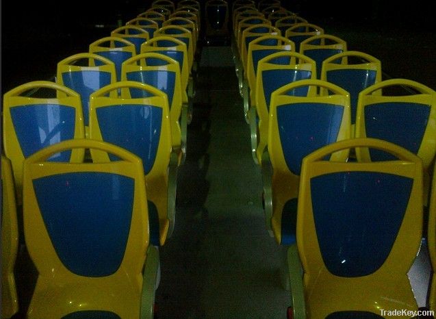 Plastic city bus seat, passenger bus seat