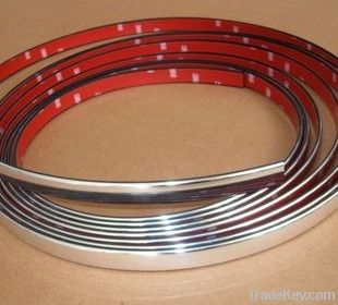 Sliver high adhesive chrome car trim , auto body molding