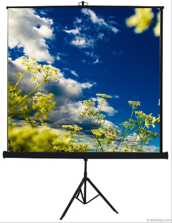 WJ-STC 1-series, Portable Matte White Steel Octagonal Tripod Projection/Projector screens