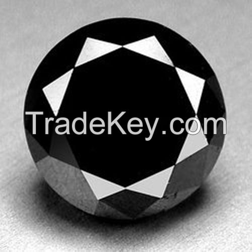 High quality loose moissanite Jet Black round cut Carat-1.00ct_6.80mm