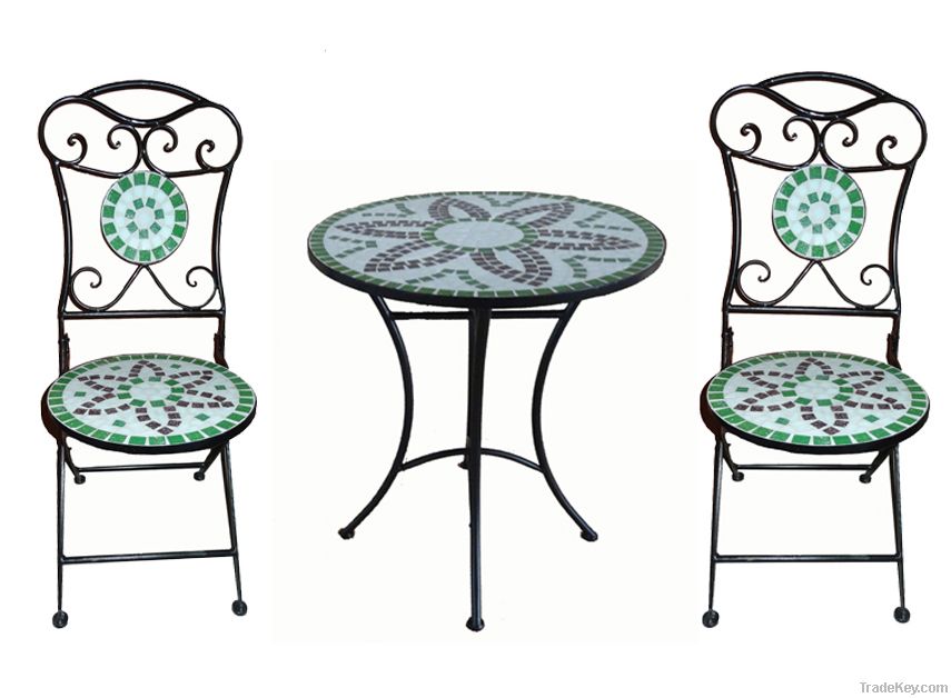 Mosaic table and chair