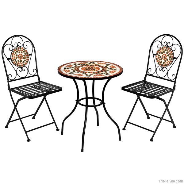 mosaic table and chair