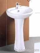 Hot sell ceramic basin with pedestal