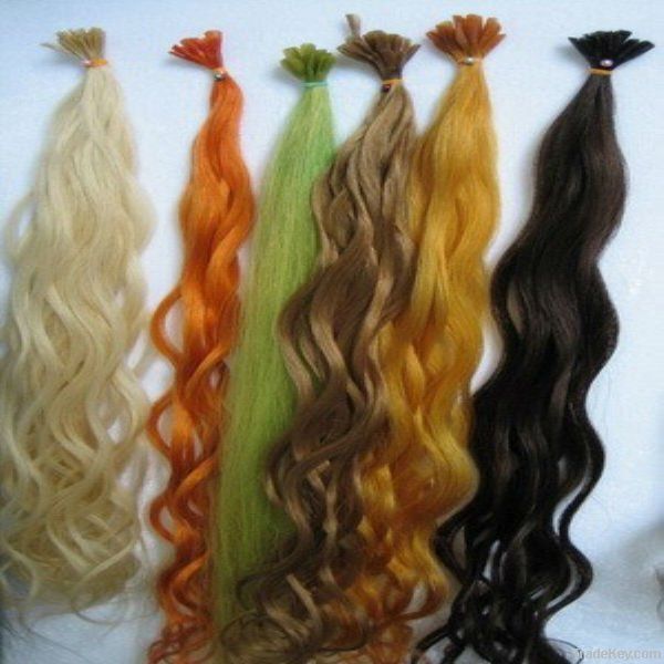 queen hair products, 100% real wholesale human u tip hair extension