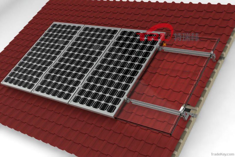 Tile roof solar mounting